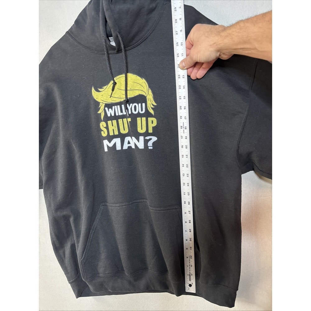 Donald Trump"Will You Shut Up Man?" MAGA Political Hoodie XXL 2TG BLACK - Picture 4 of 9